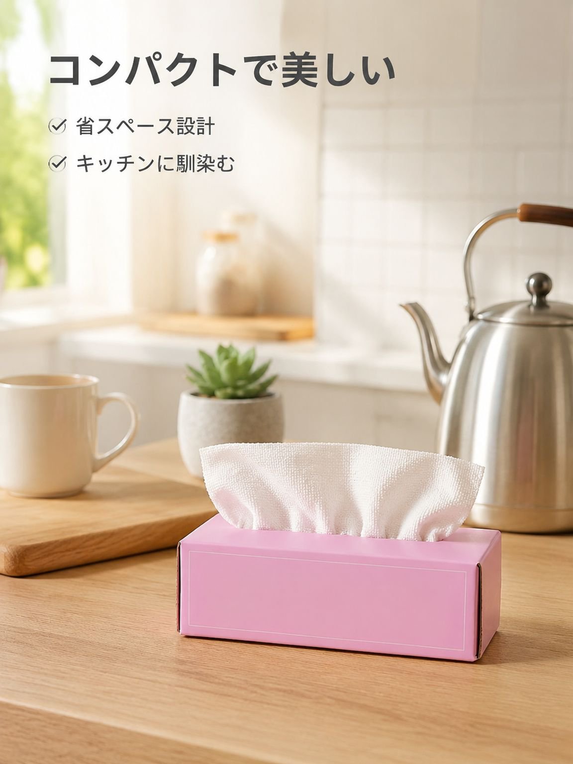 引き出し式キッチン布巾、使い捨て、厚手、週1回の清掃用クロス