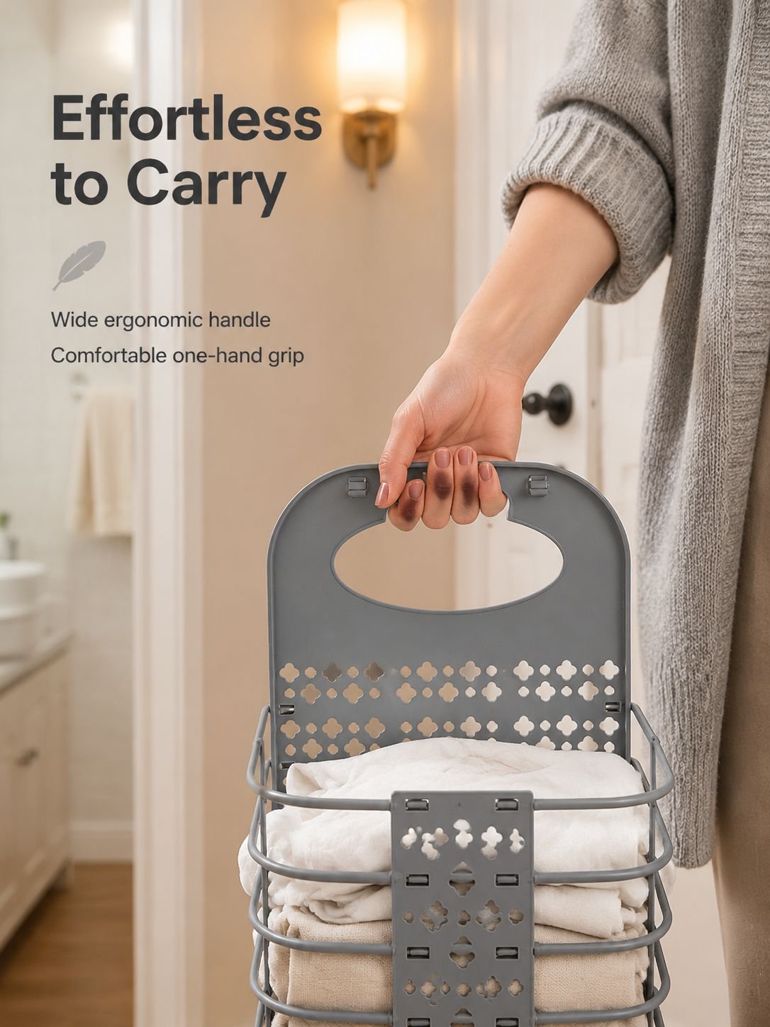 Wall-Mounted Foldable Laundry Basket