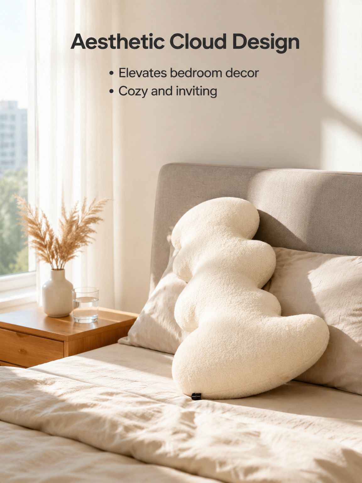 Large Cloud-Shaped Throw Pillow