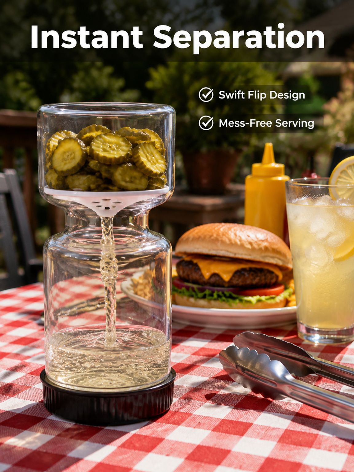 Food separation filter container