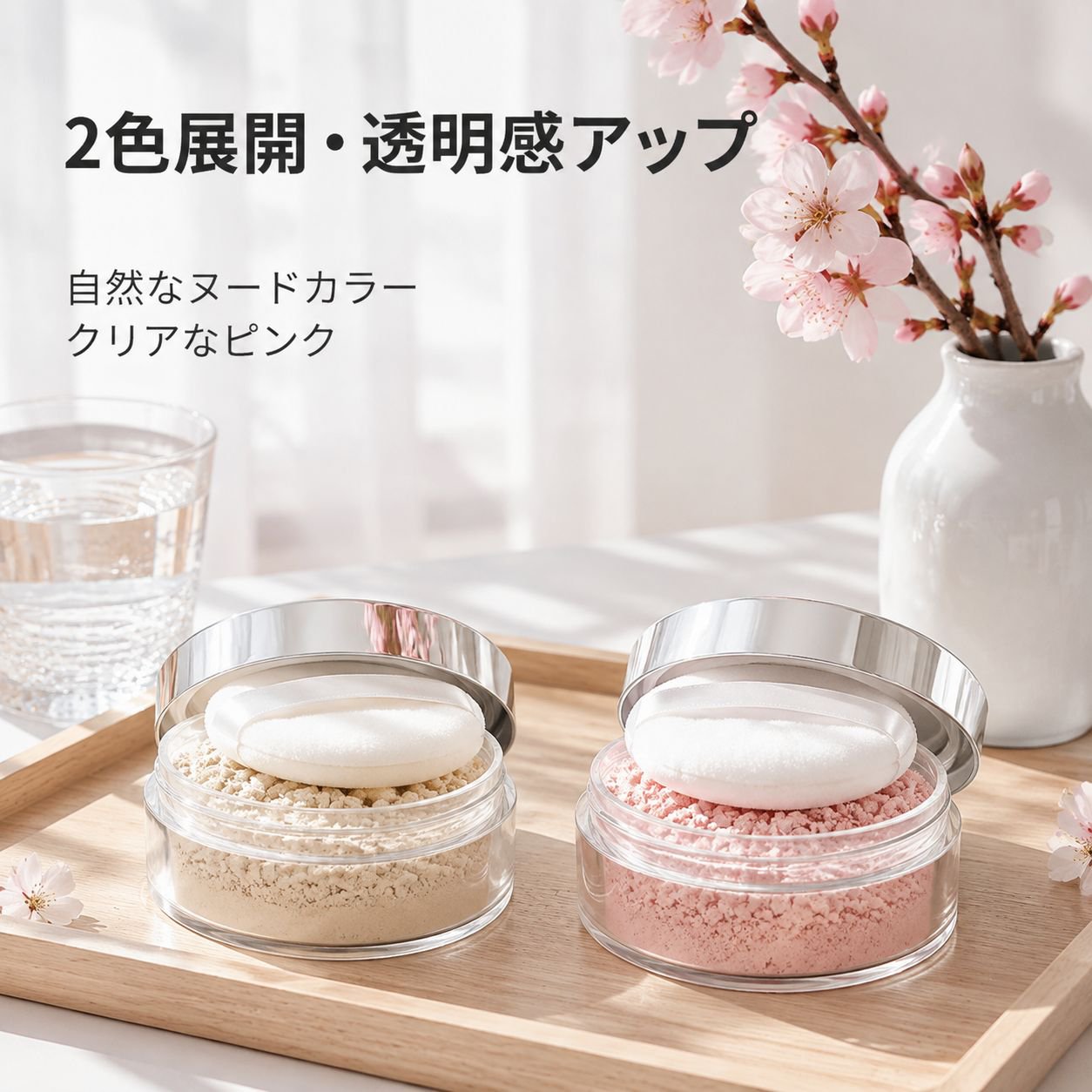 長時間メイクをキープするセッティングパウダー
