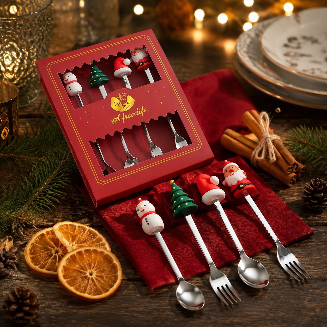 Cartoon Christmas Tableware Spoon Set