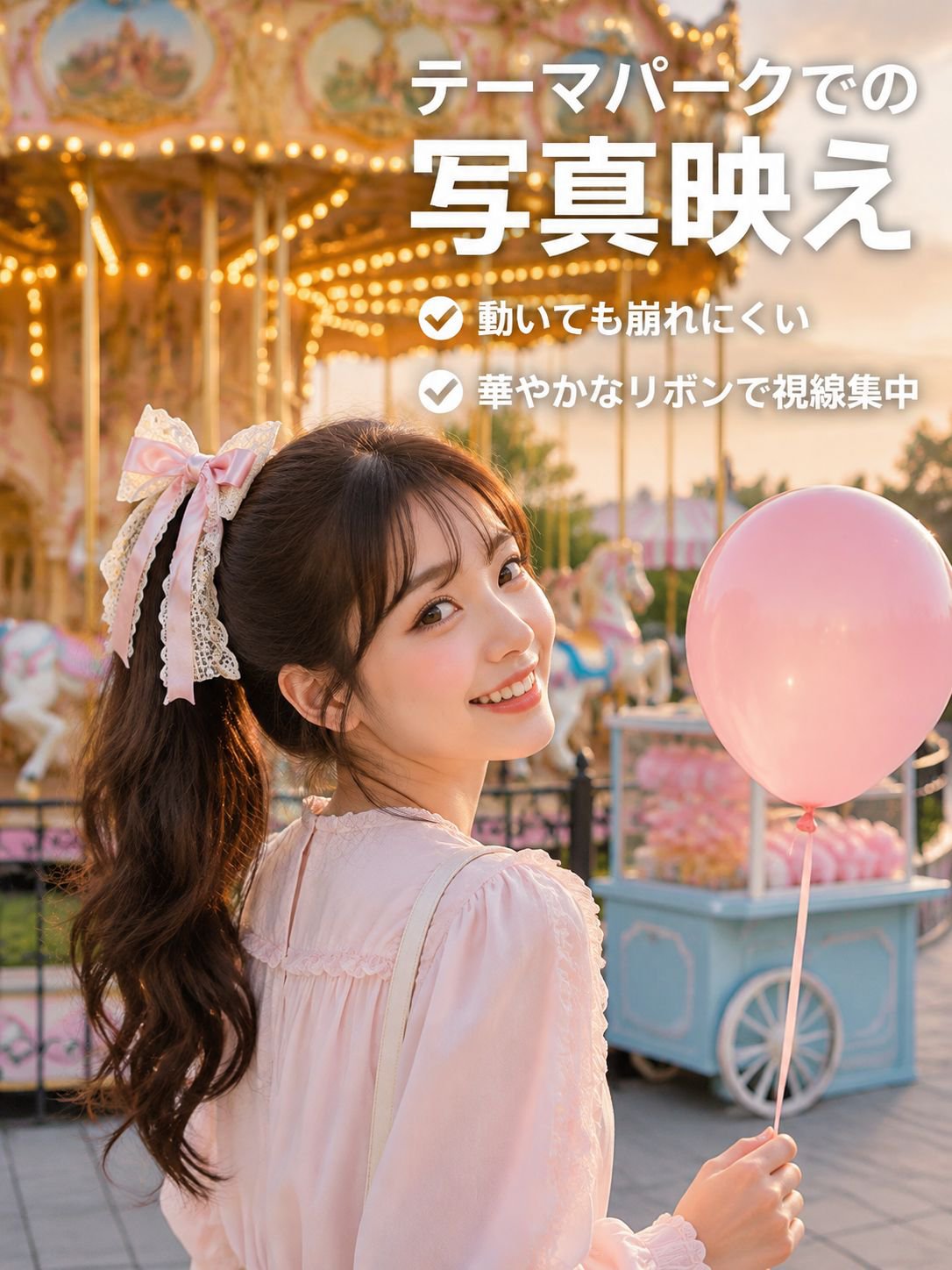 ドンシリボンヘアクリップ