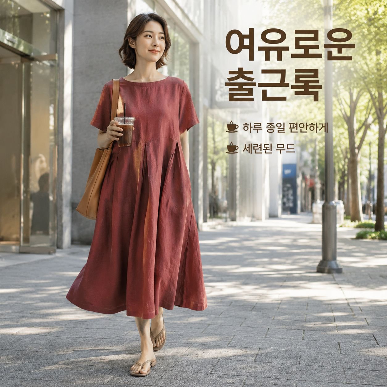 여성용 루즈핏 라운드넥 원피스 패션 빅사이즈 반팔 원피스