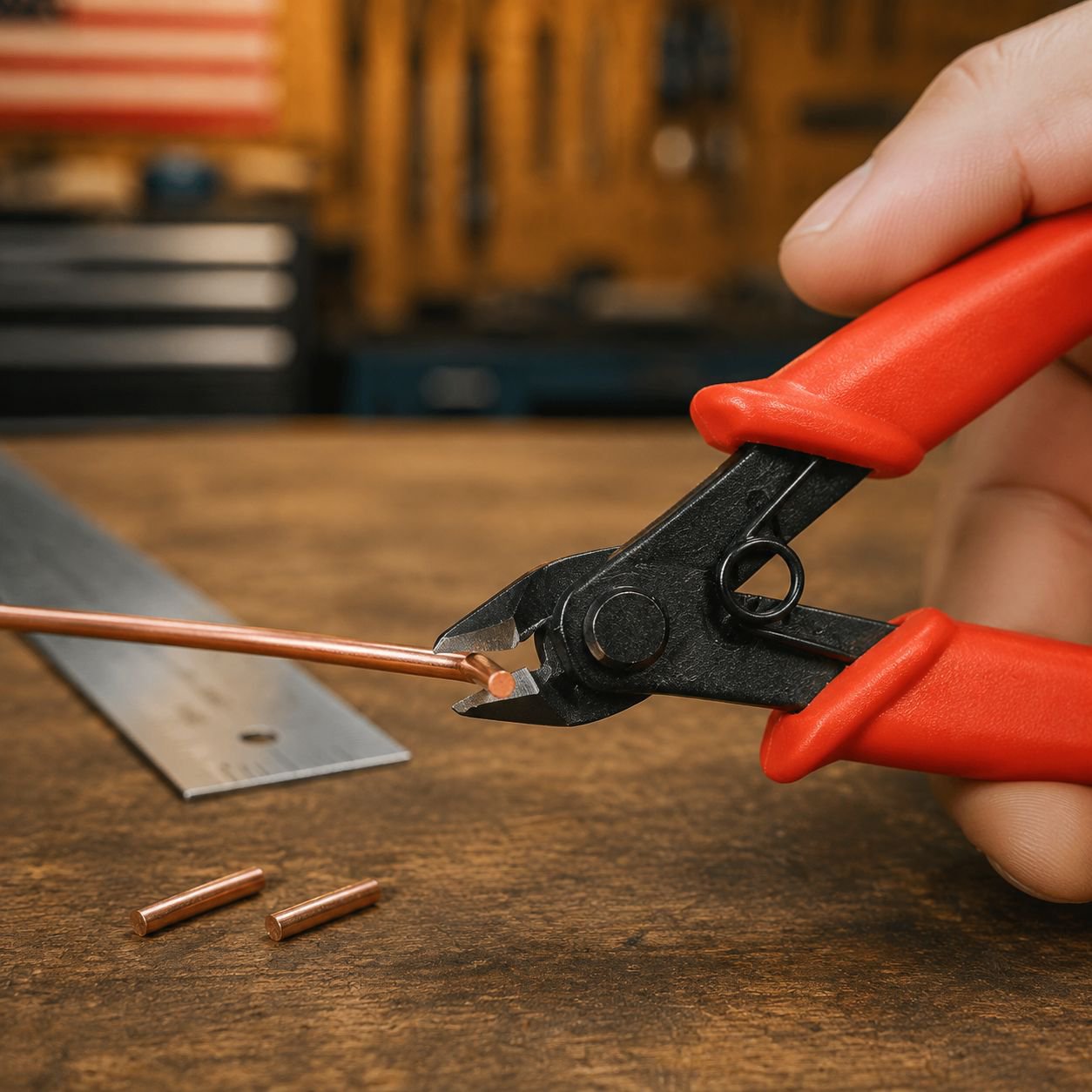 YTH 109 DIY Diagonal Flush Cutter Pliers close-up view