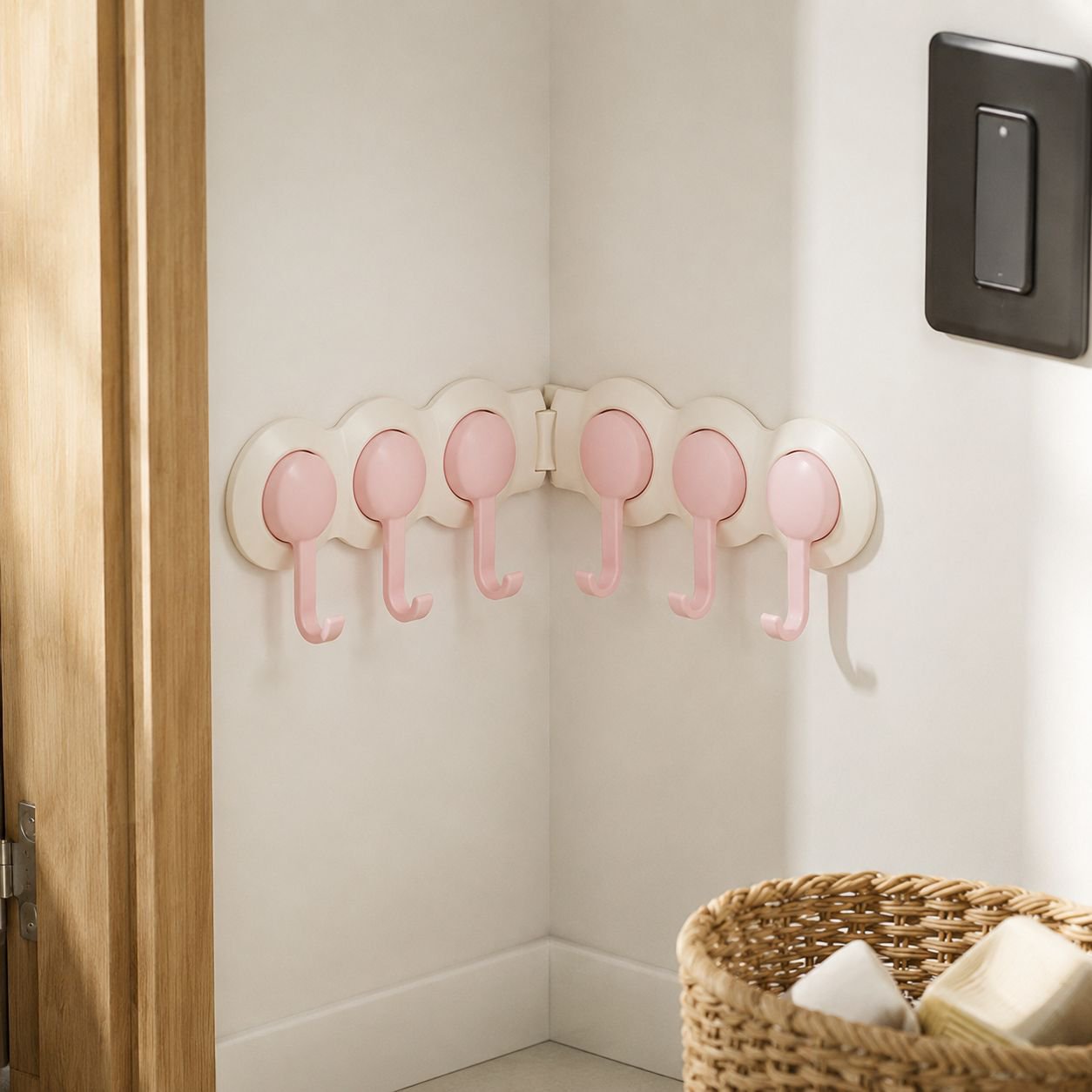 Corner Wall-mounted Hook Rack
