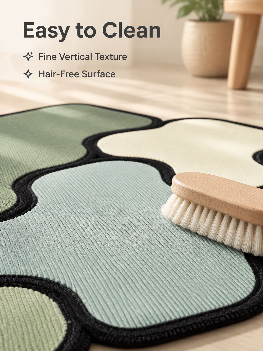 Water absorbing anti slip quick drying bathroom floor mat