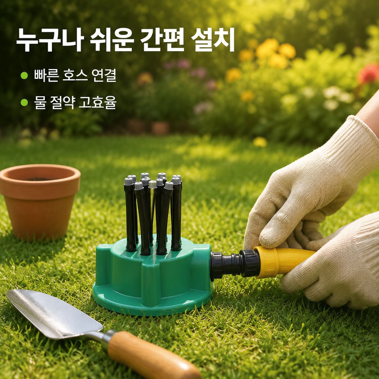 360도 자동 회전 정원용 스프링클러 헤드 도구