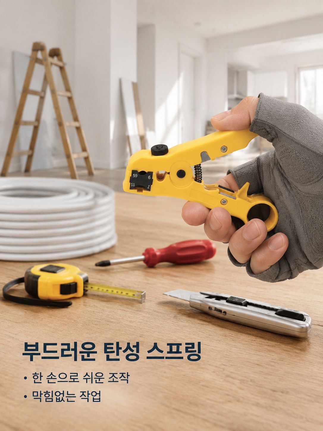 인체공학적 설계의 케이블 압착기 손잡이