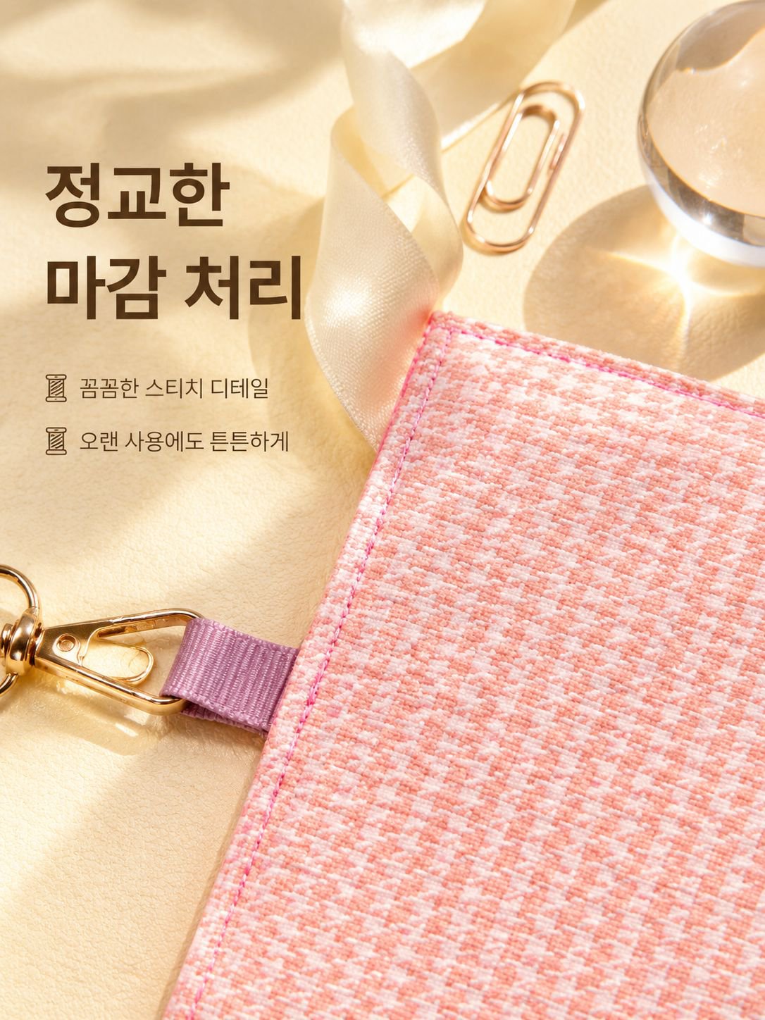 고급스러운 목걸이형 직원 신분증 카드케이스 정면 사진