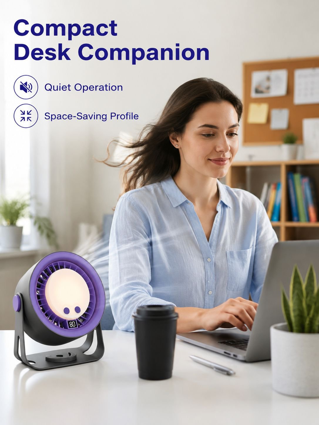 Smart remote control lighting fan 2-in-1 electric fan desktop fan home night light USB charging