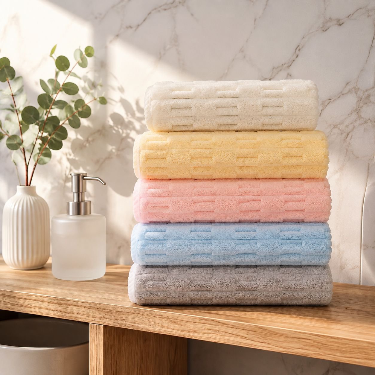 Thickened Cloud Soft Coral Fleece Absorbent Towel