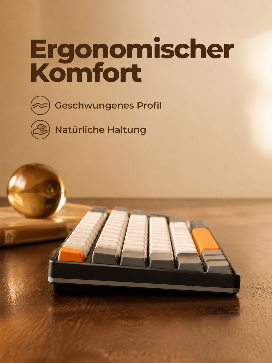 Undurchsichtige Lachsfarben-Mischung mechanische Tastatur