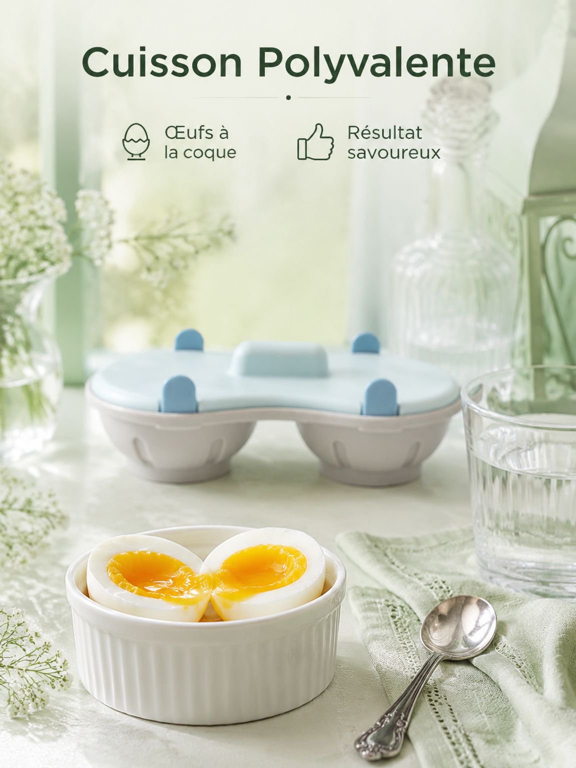Cuiseur d'œufs micro-ondes, gadget de cuisine créatif