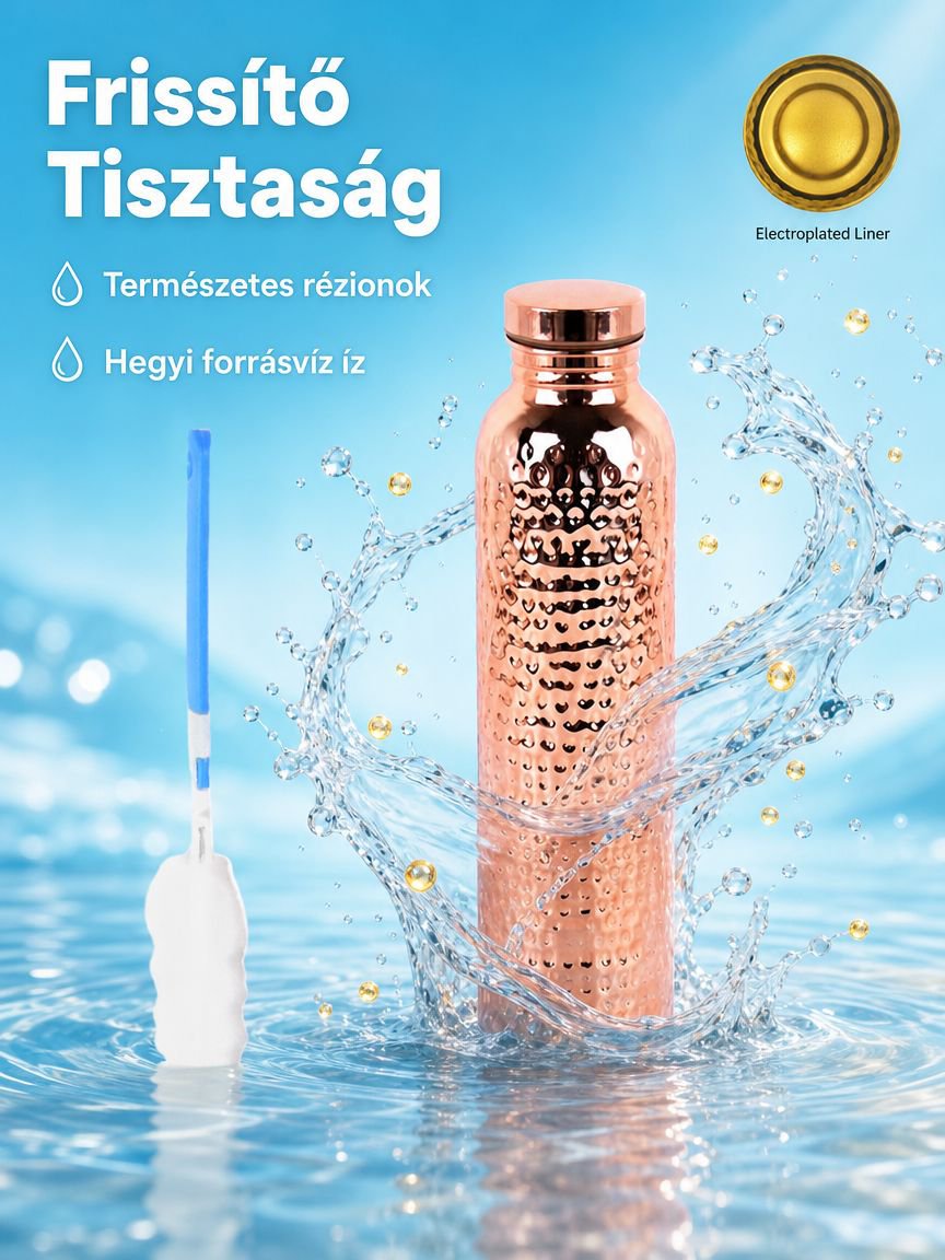 Hordozható tisztító és fertőtlenítő vizespalack