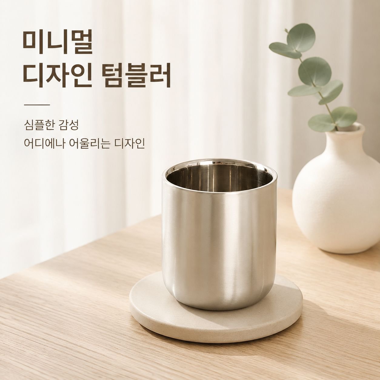 식품 등급 316 스테인리스 스틸 이중벽 물컵