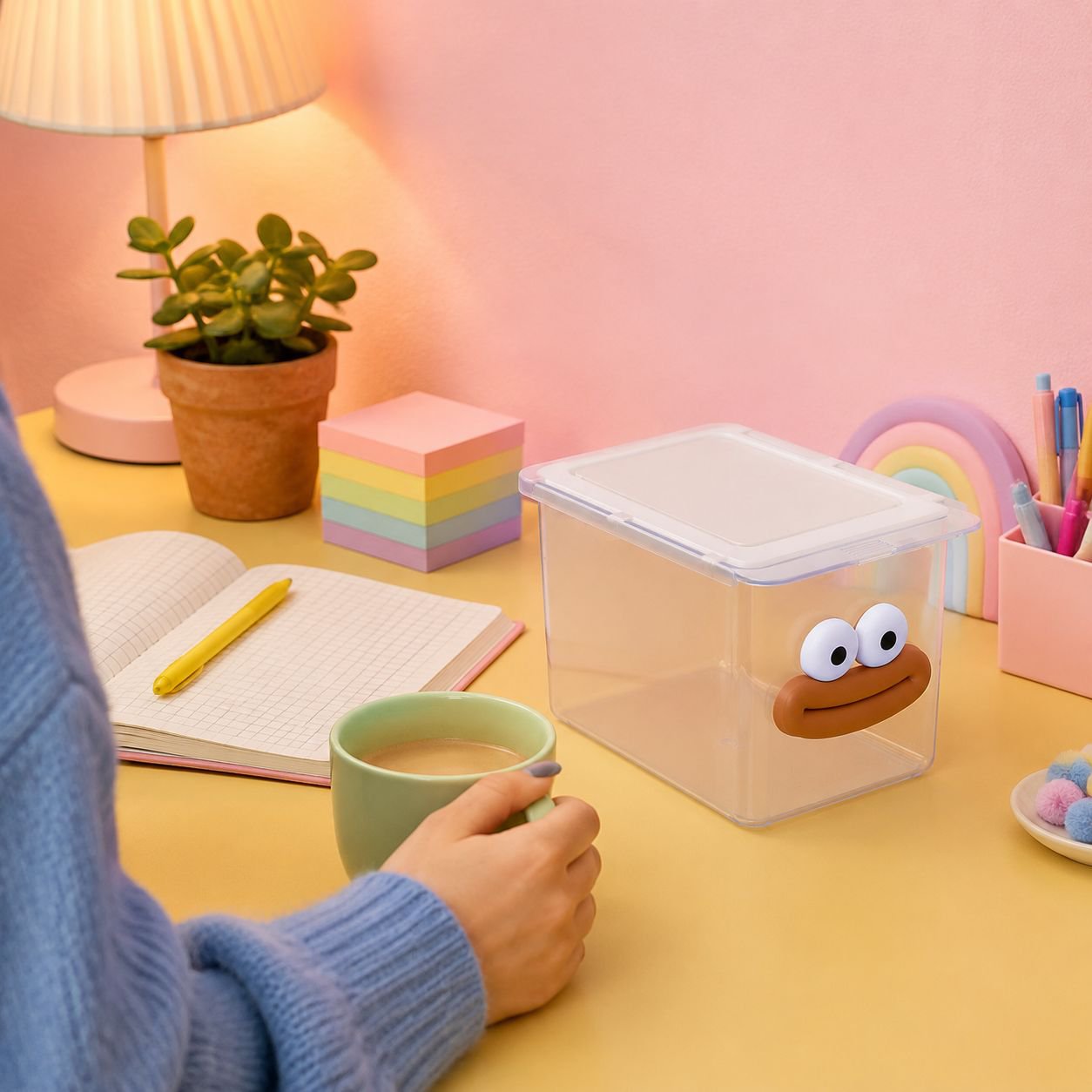 Compact organizer box for small spaces