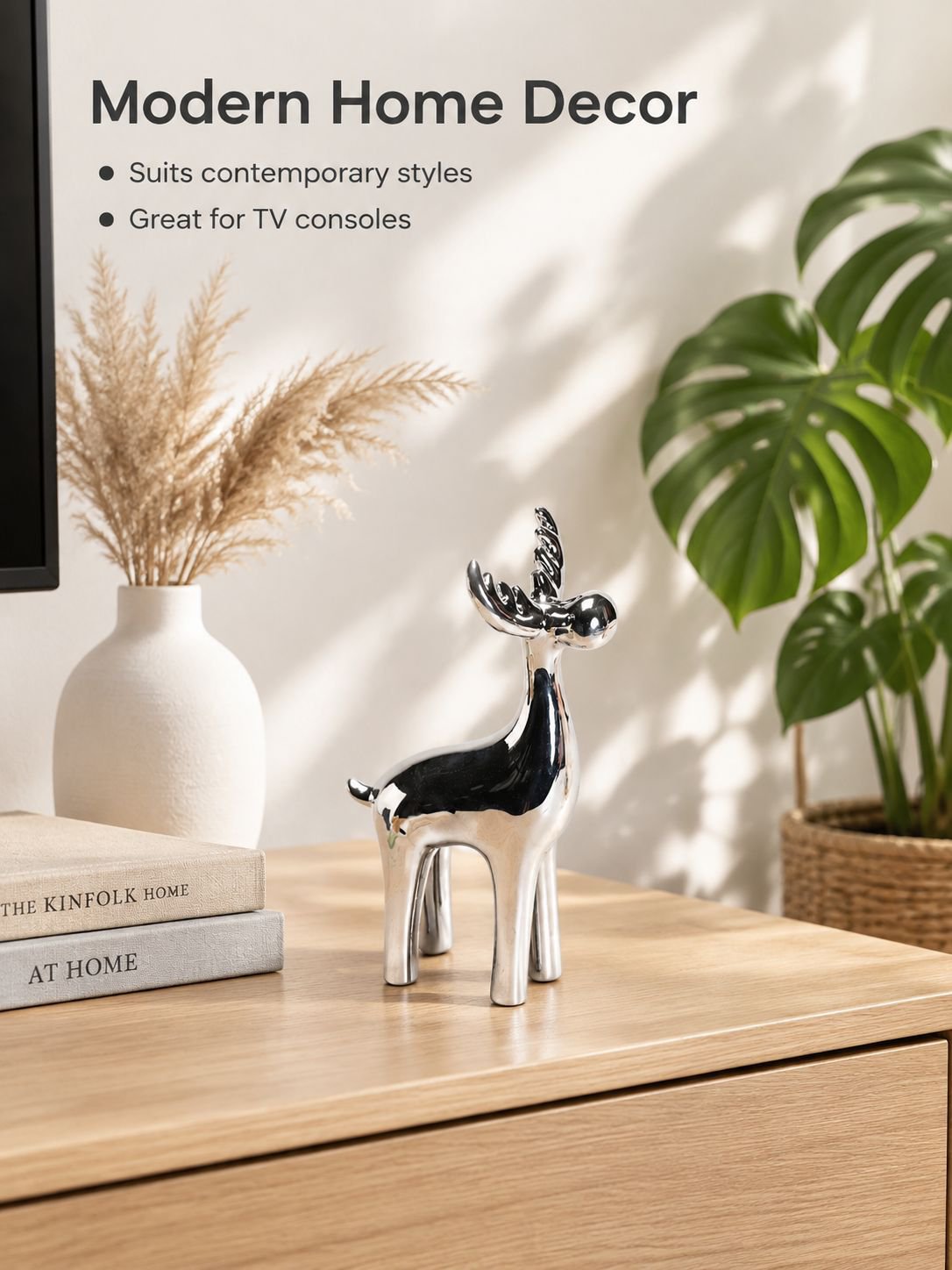 Ceramic deer electroplating process silver plated handicrafts ornaments