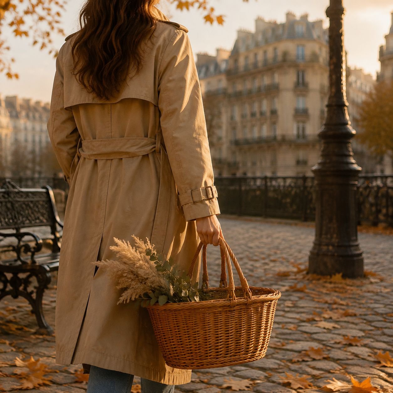 Panier décoratif en style rotin tressé