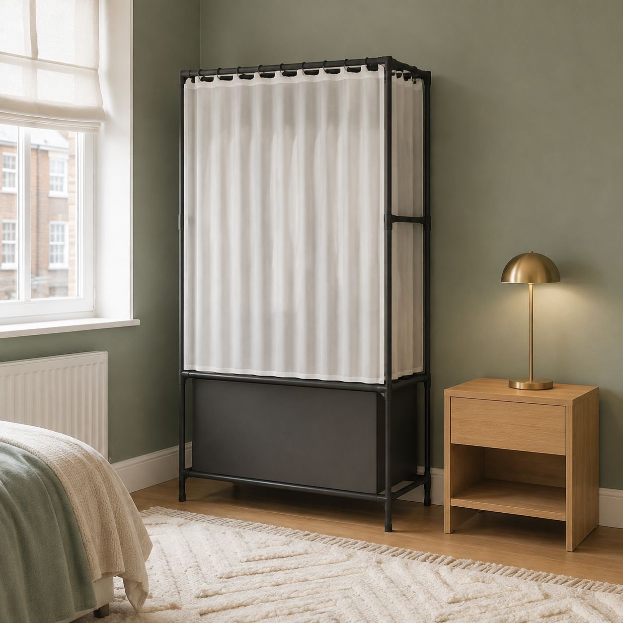 Home Bedroom Small Economical Wardrobe, Simple Assembly Durable Storage Cabinet