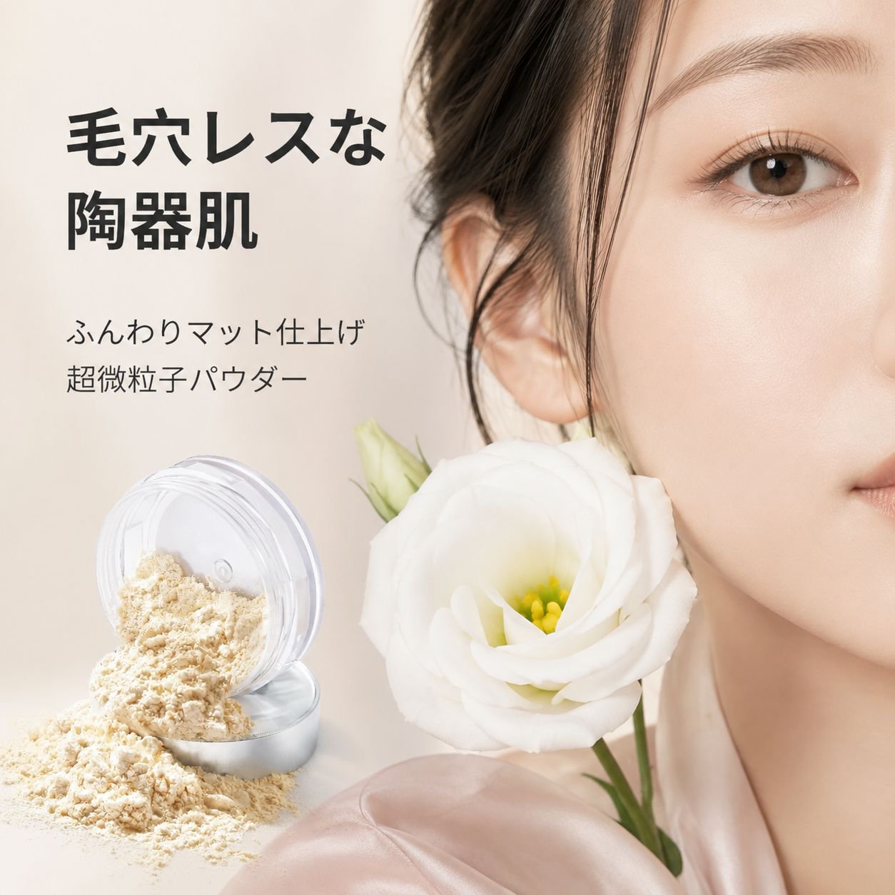 長時間メイクをキープするセッティングパウダー