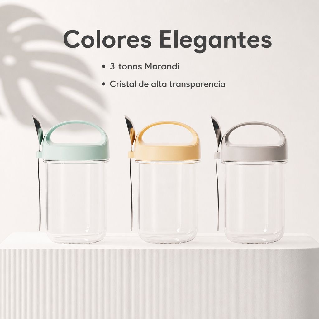 Vaso portátil para leche y cereales con cuchara, vaso sellado para yogur de desayuno