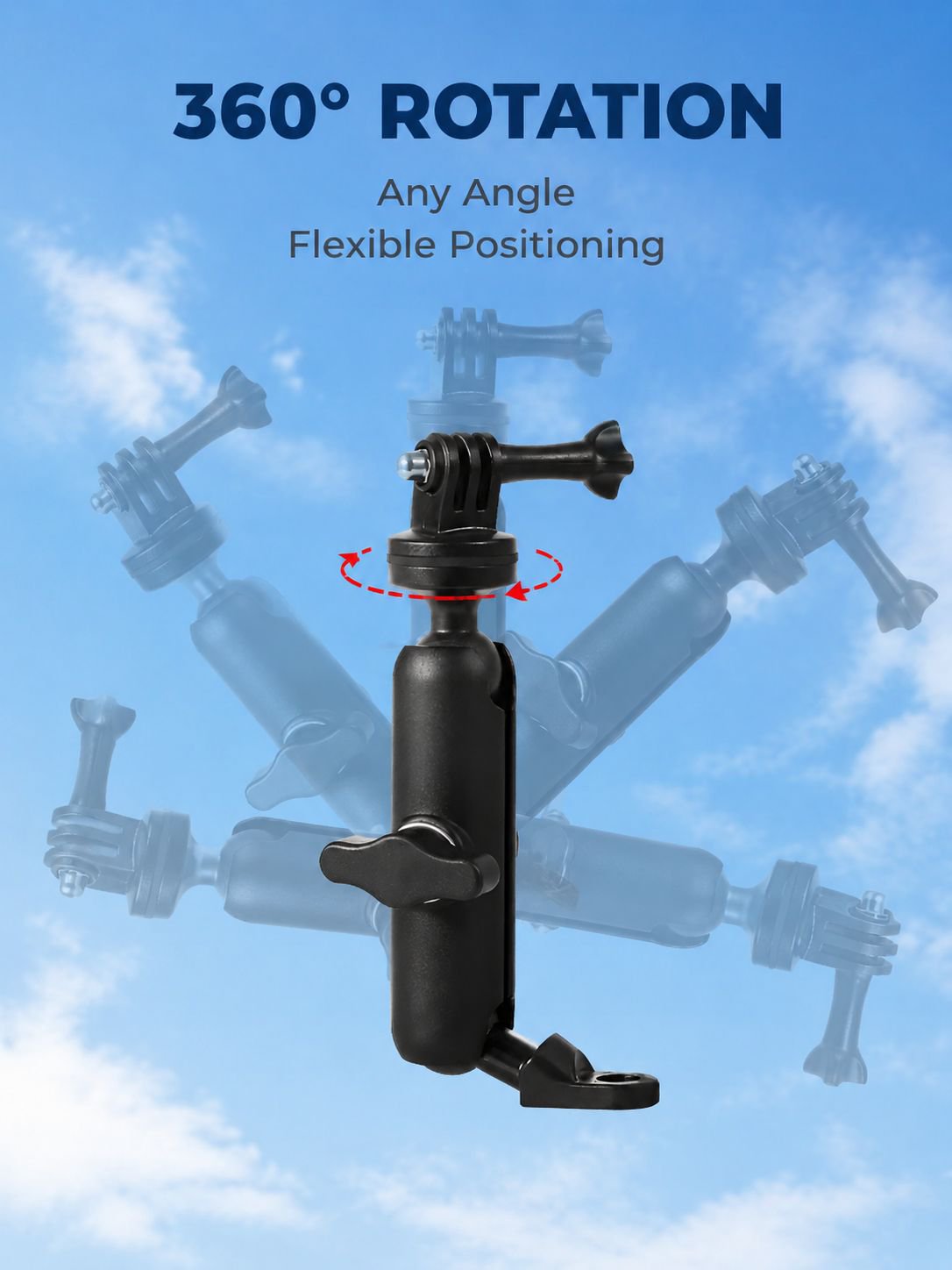 Bike Camera Mount for Insta360/Gopro, Universal Motorcycle & Bicycle Shooting Accessory