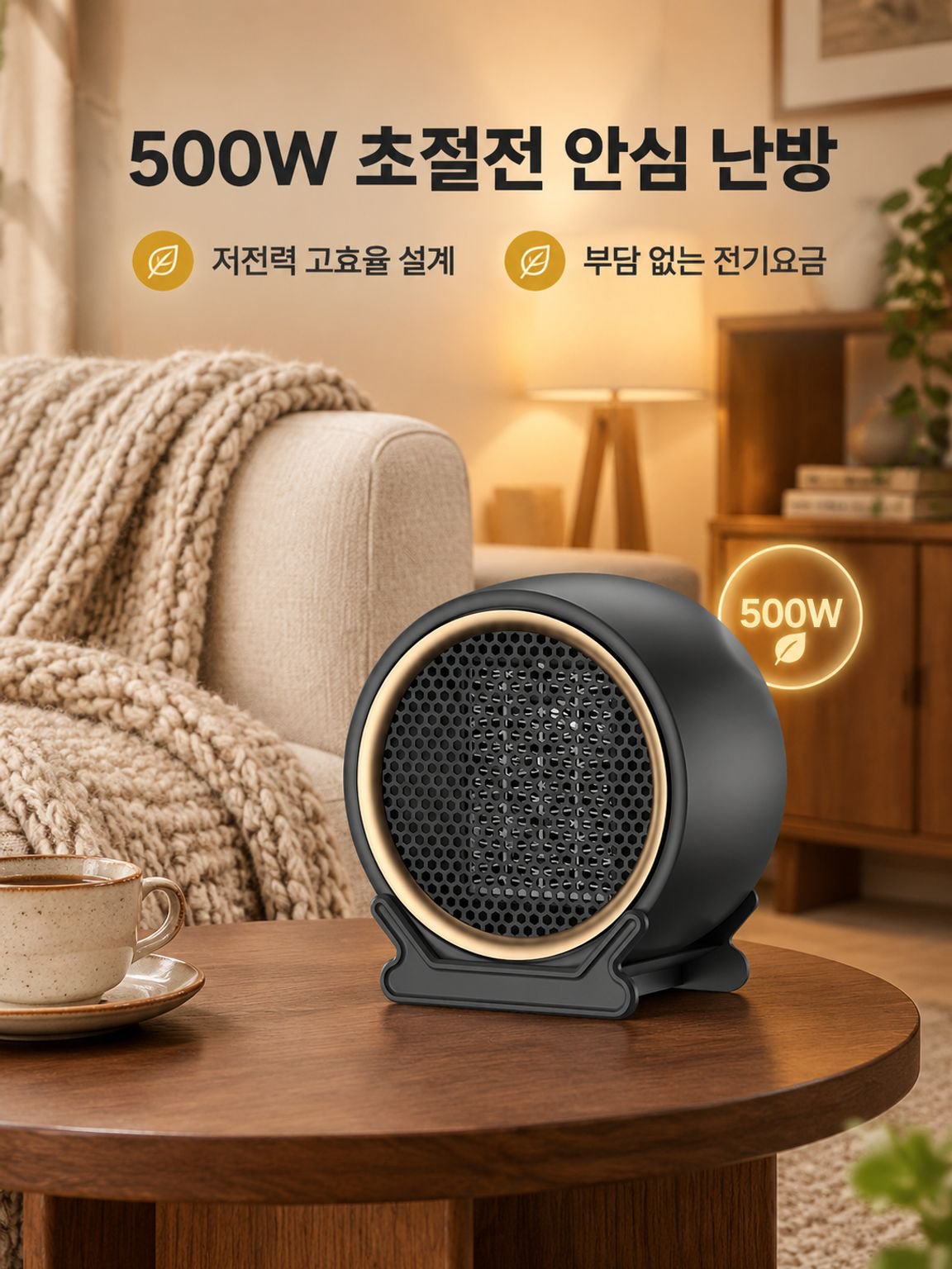 작고 에너지 효율이 높으며 조용한 가정용 난방기