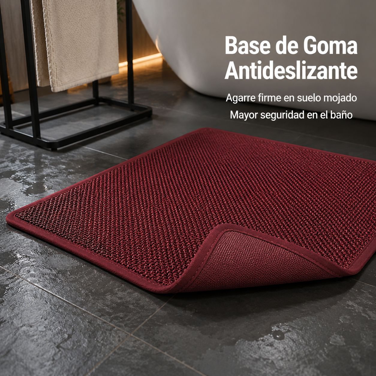 Alfombrilla antideslizante de secado rápido para el baño