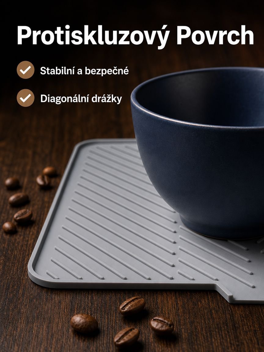 Silikonová protiskluzová podložka na nádobí do kuchyně, odolná vůči vysokým teplotám