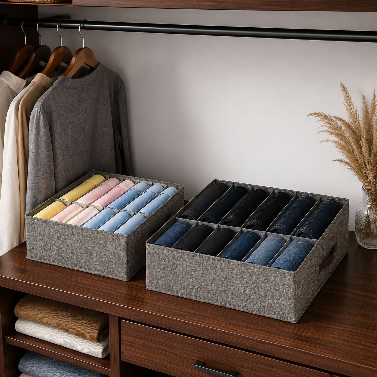 Multifunctional Wardrobe Clothes Organizer Storage Box