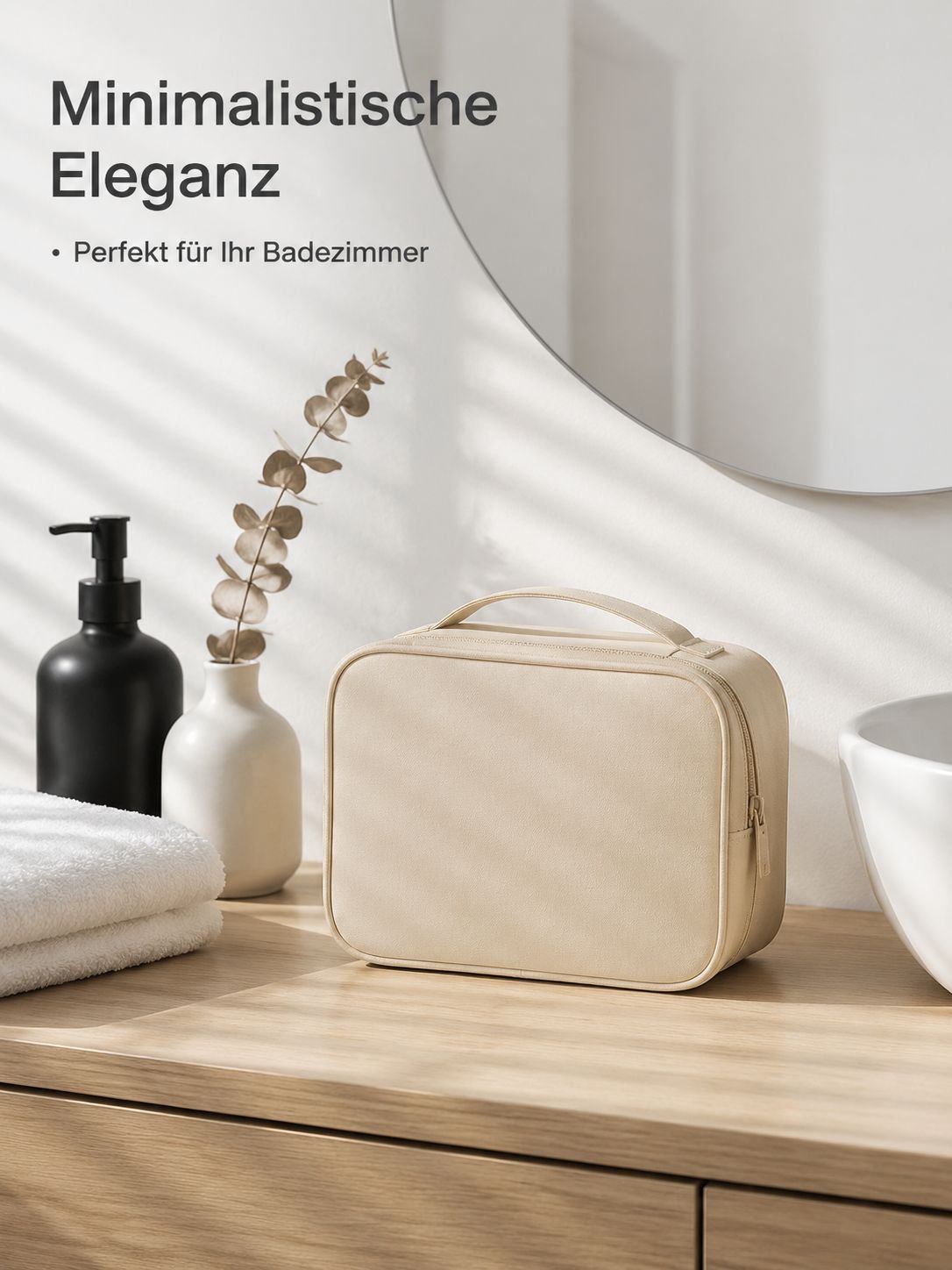 Große wasserdichte Kosmetiktasche mit viel Stauraum für Damen