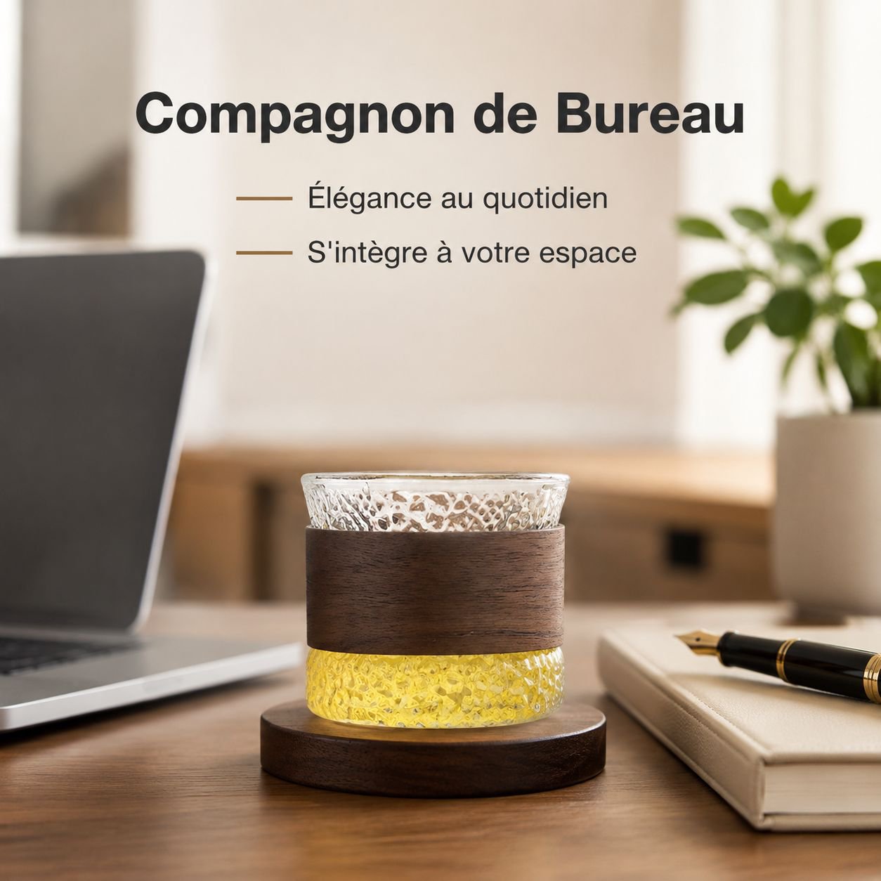 Tasse à thé en verre borosilicate martelé
