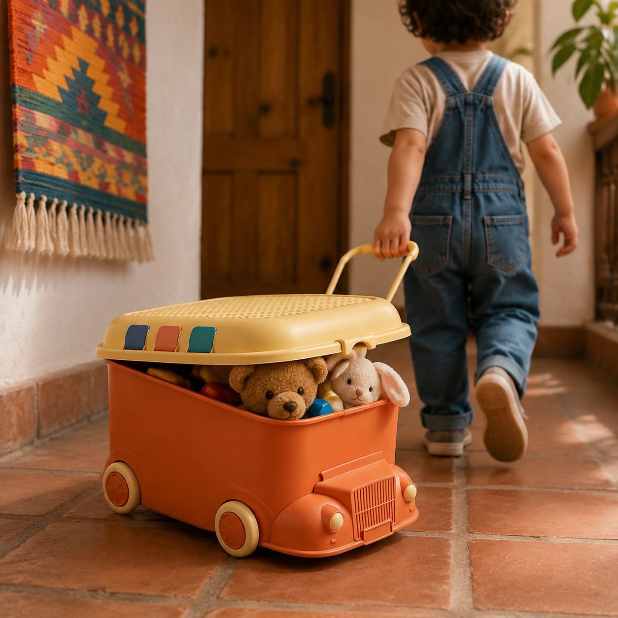 Caja de almacenamiento de juguetes locomotora, caja de almacenamiento para el hogar, caja de almacen