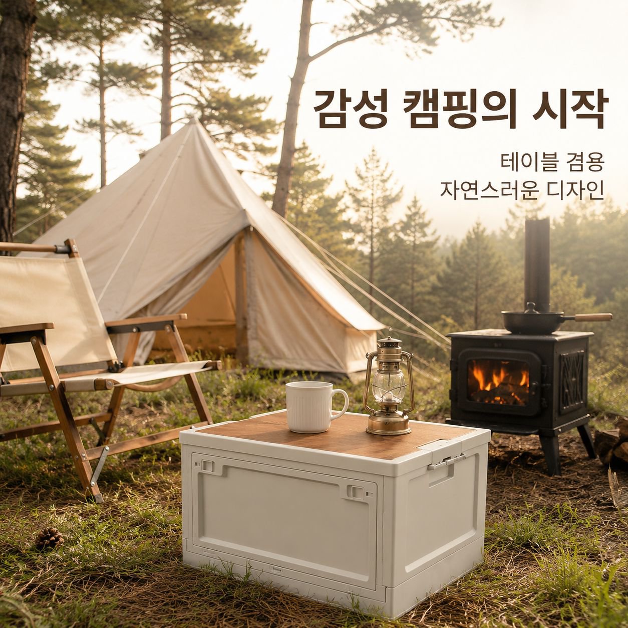 야외 캠핑용 접이식 수납함