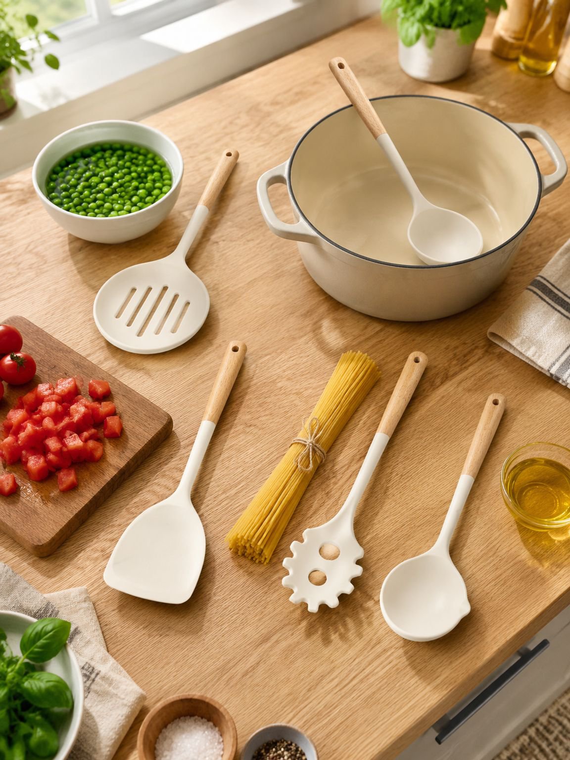 Modernes Silikon Kochgeschirr für vielseitige Rezepte