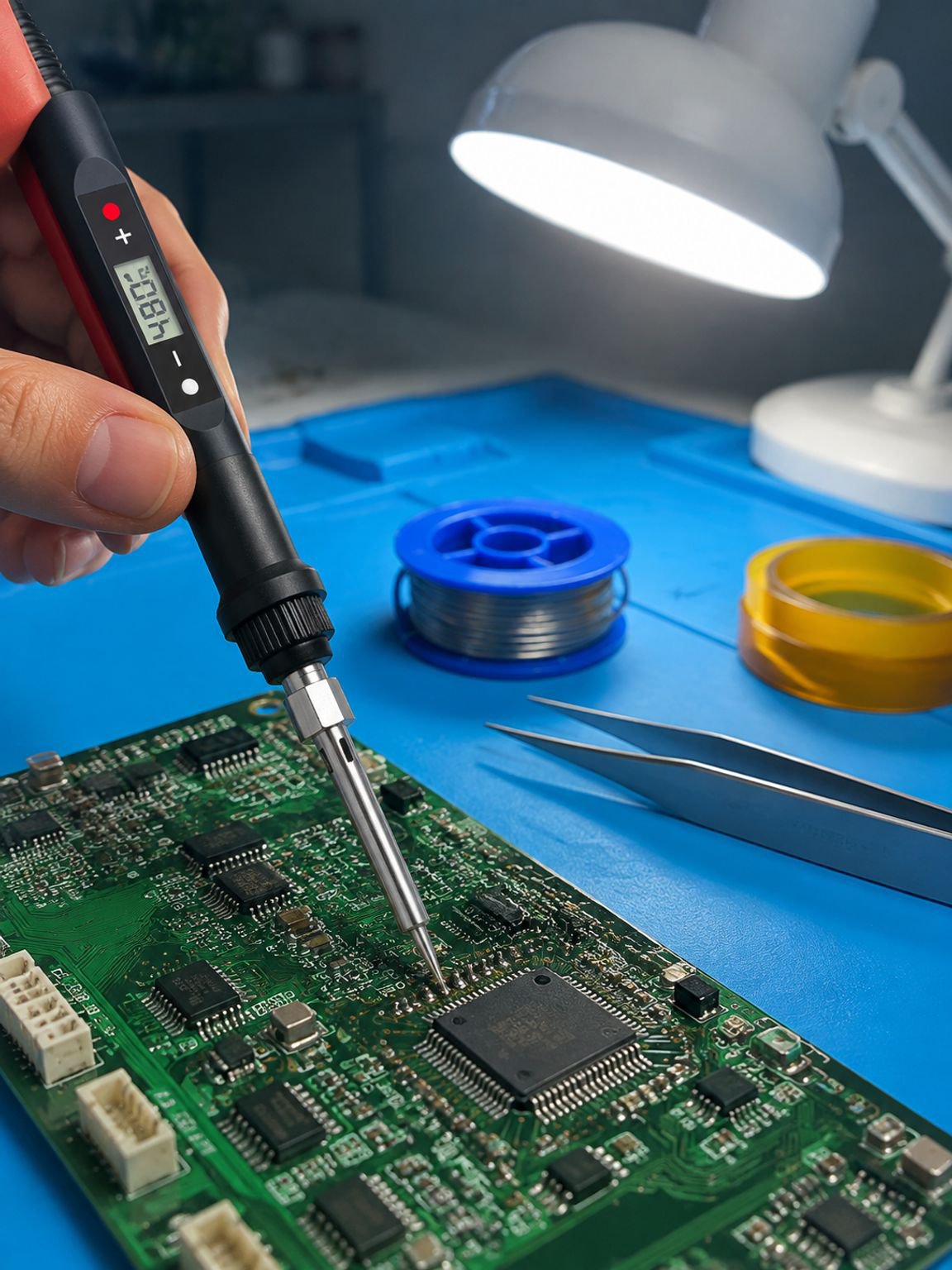 Kit d'outils de réparation avec fer à souder industriel