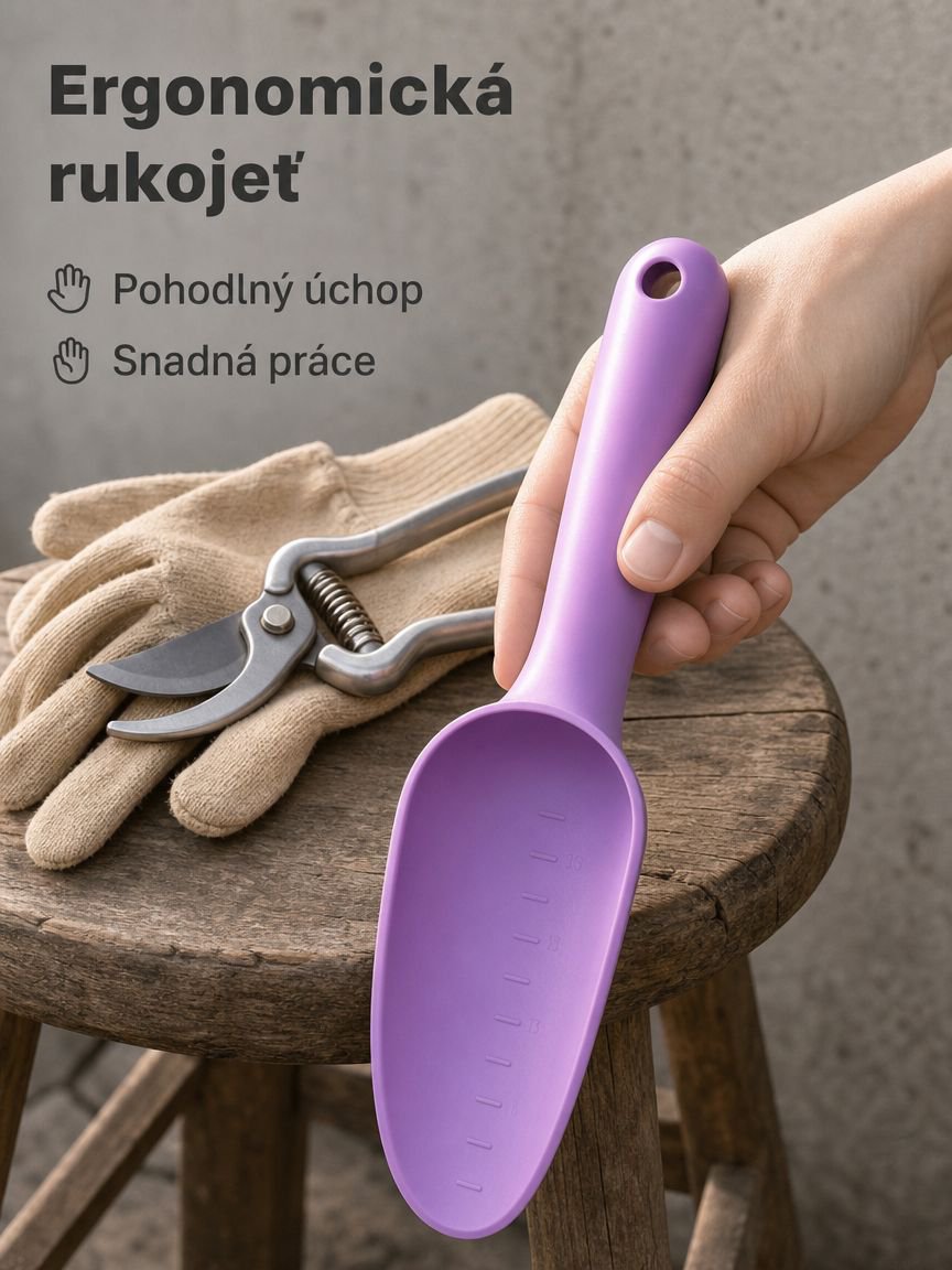 Zahradní zesílená plastová lopatka na balkon