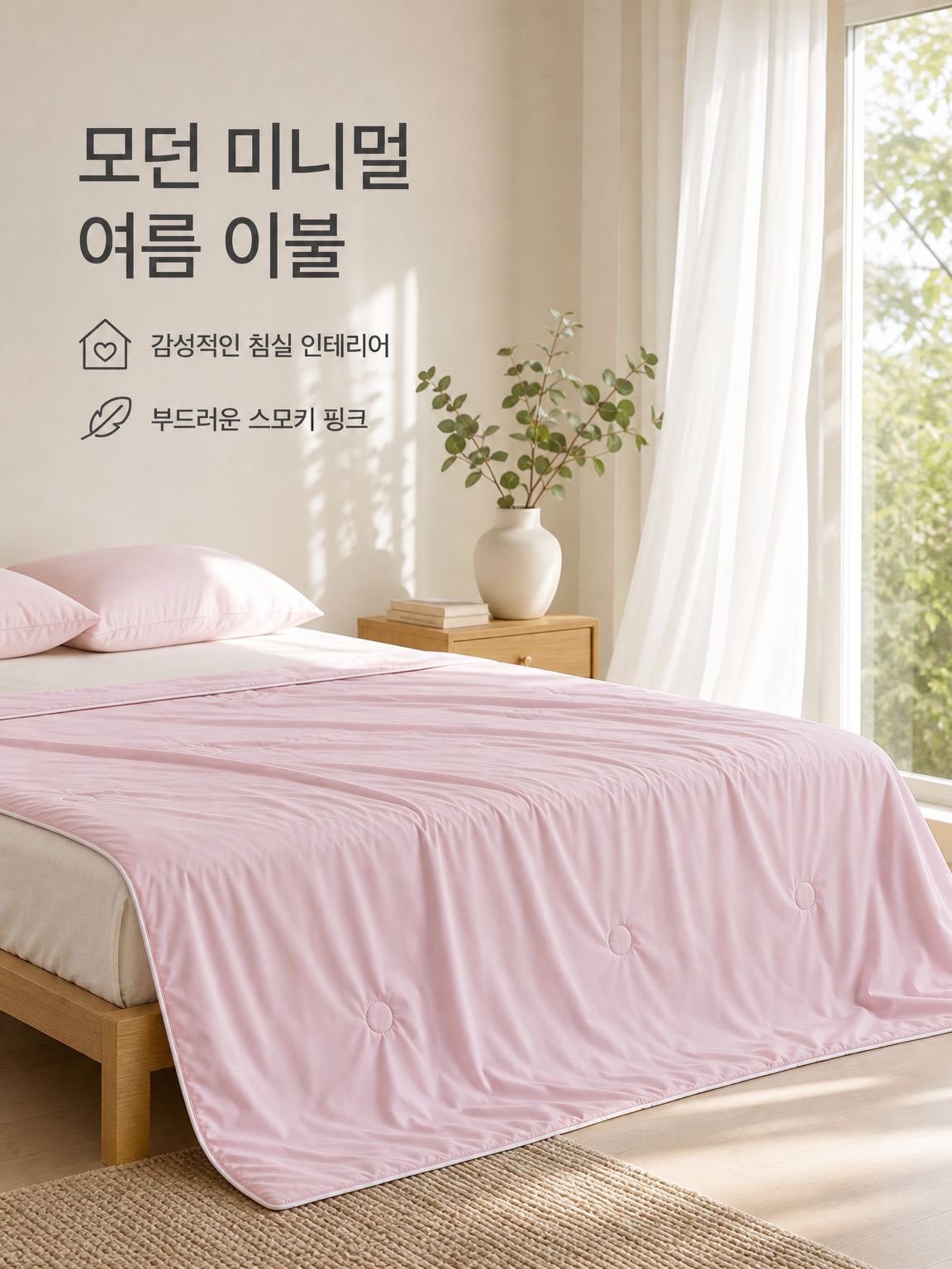 심플한 단색 이불 커버 세트