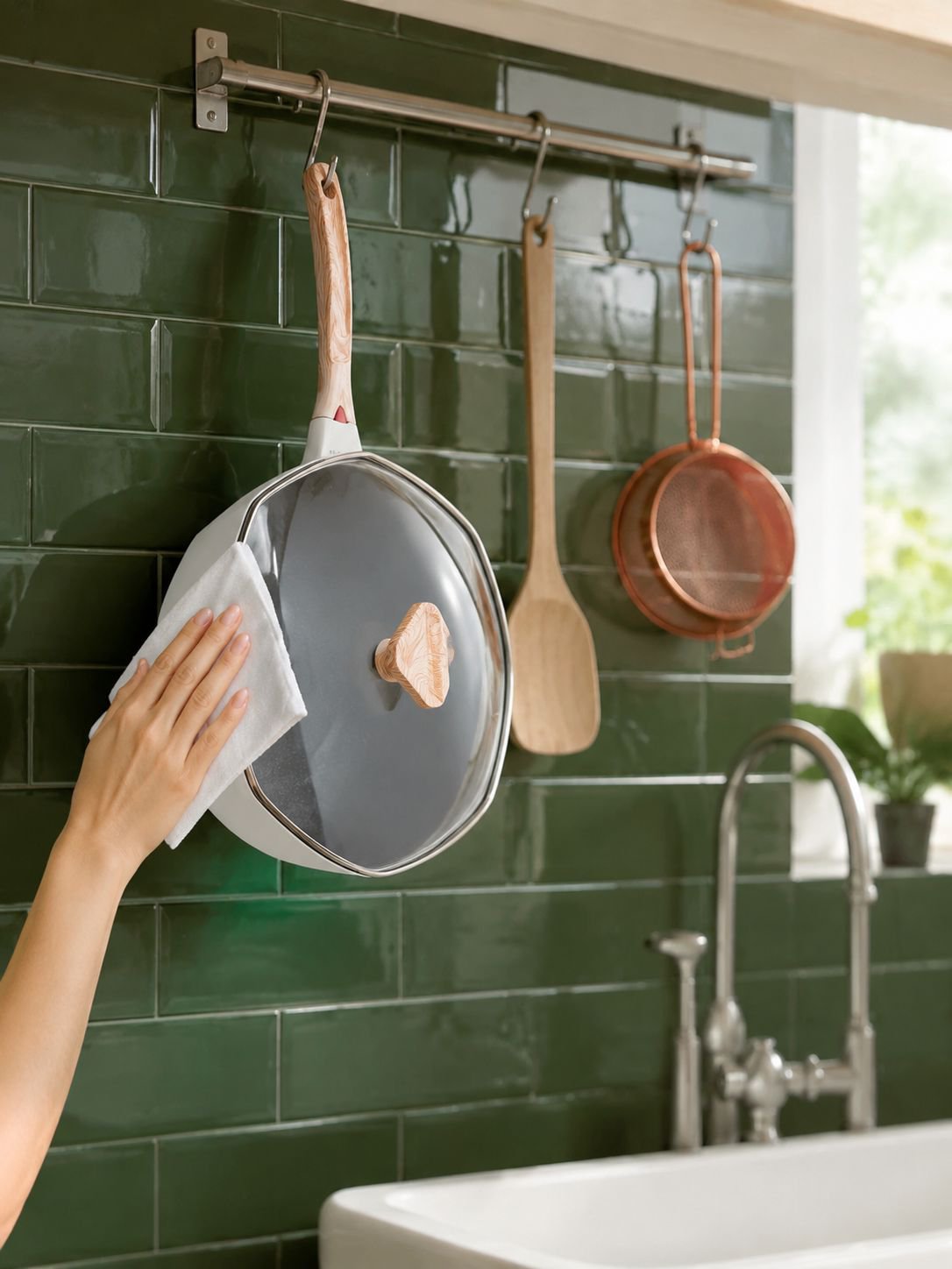 Octagonal nonstick frying pan suitable for all stovetops