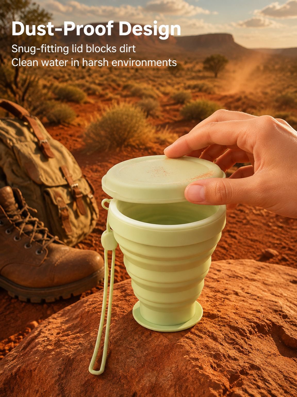 Portable, BPA-free travel cup with vibrant colors