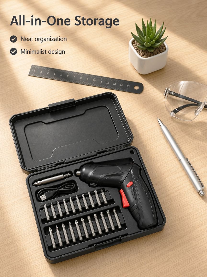 Mini batch rechargeable multifunction electric screwdriver box