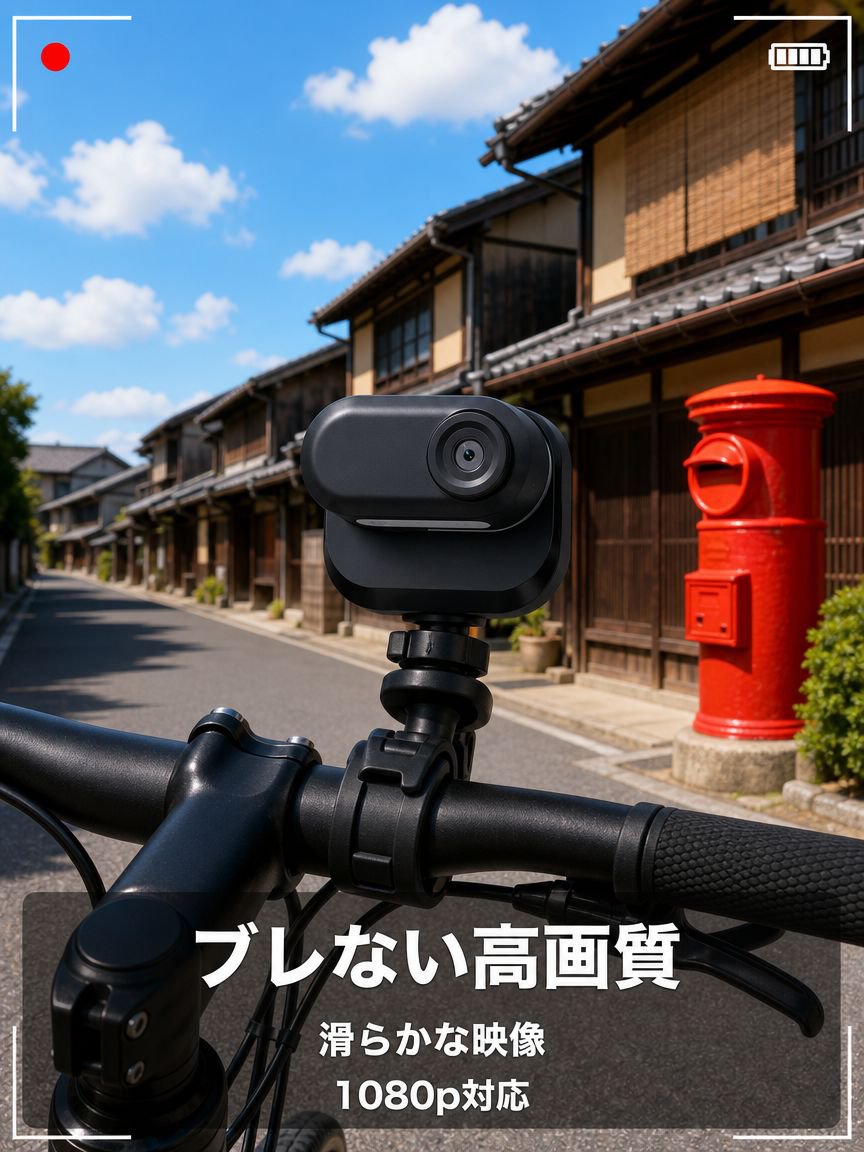携帯型親指カメラ サイクリング・旅行用Vlog記録装置 防振マグネットスポーツカメラ