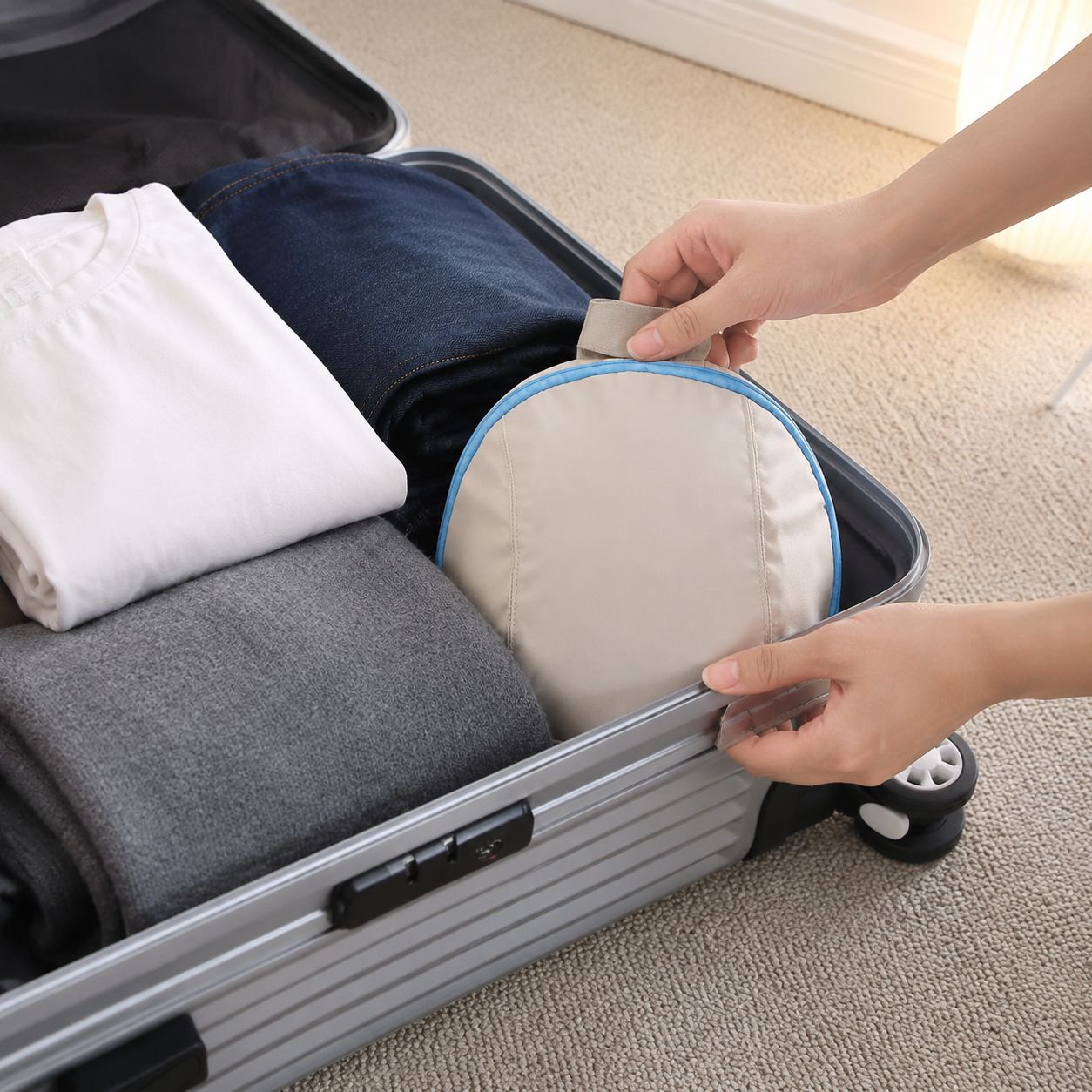 180° Flat Hemispherical Organizer, Large Capacity, Machine Washable, Mobile Storage