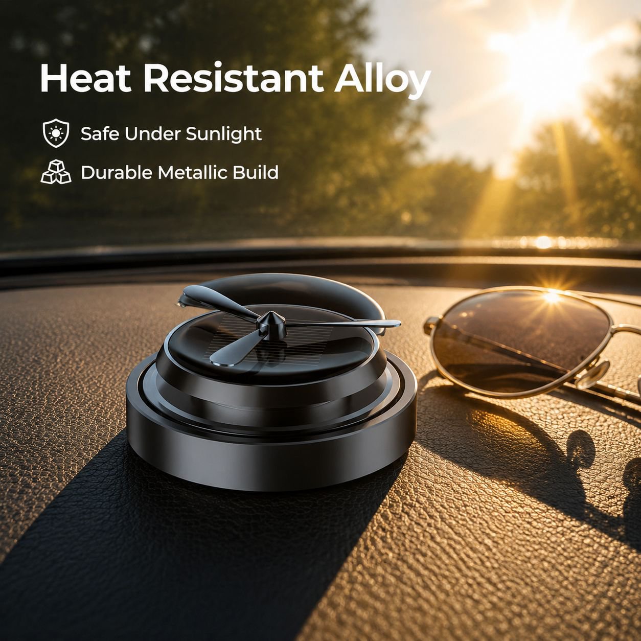 Solar Rotary Solid Car Diffuser Set