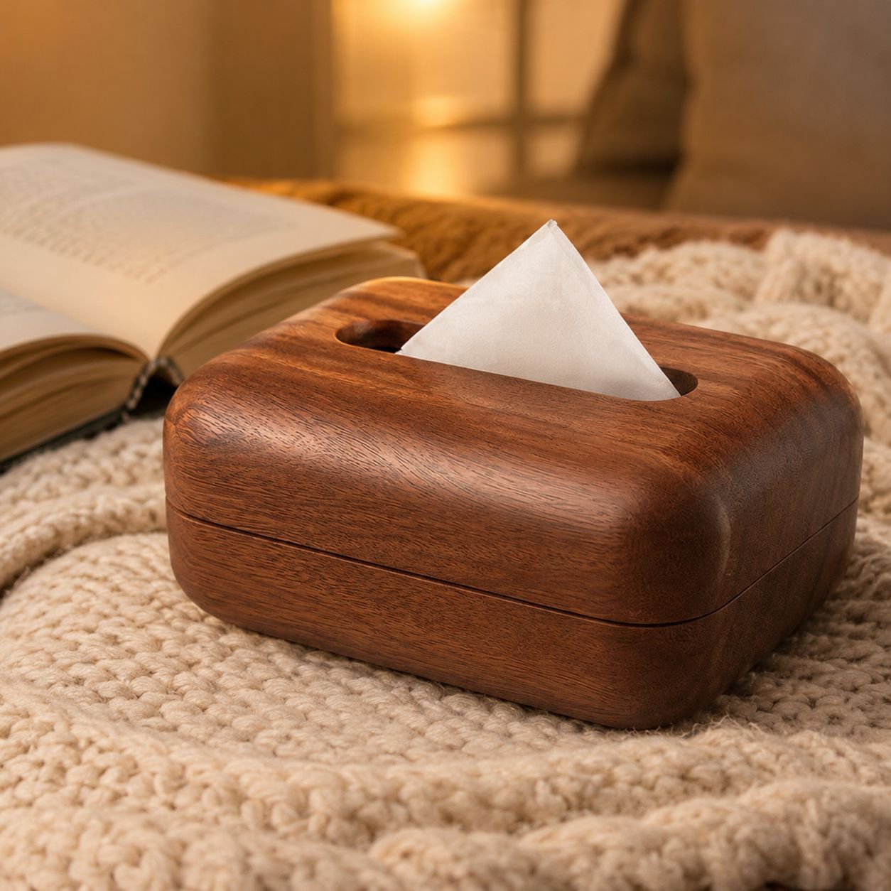 Close-up of luxury bread shape tissue box