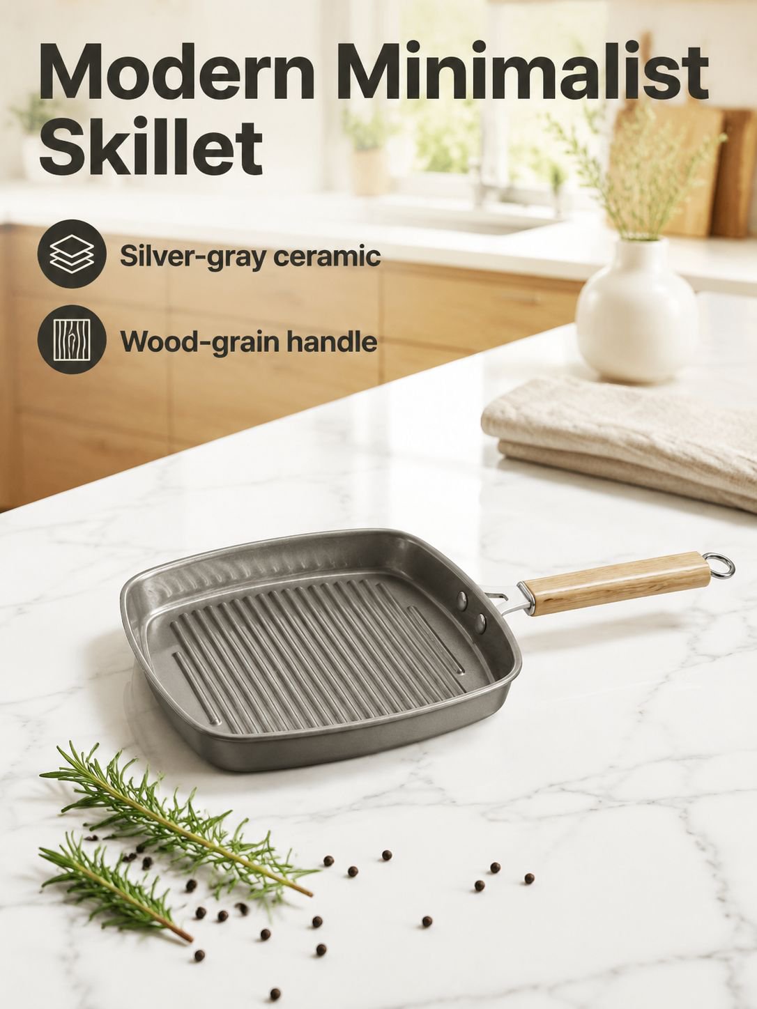 Ceramic Skillet Specially for Steak