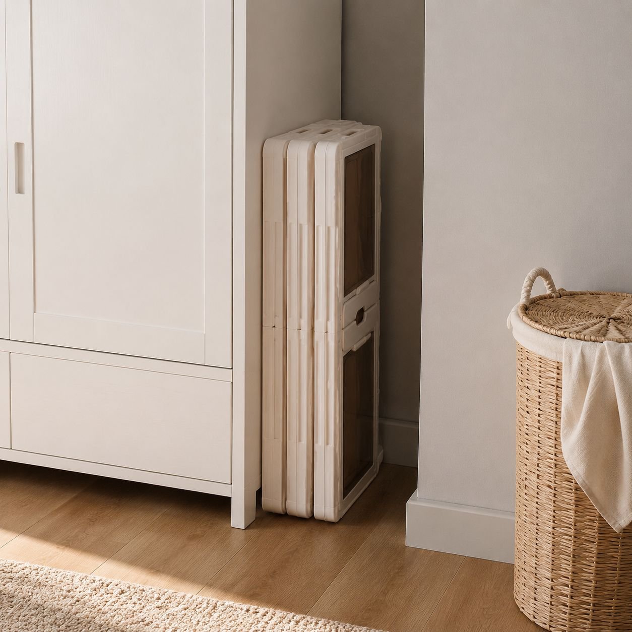 Space-saving organizer for bedroom essentials