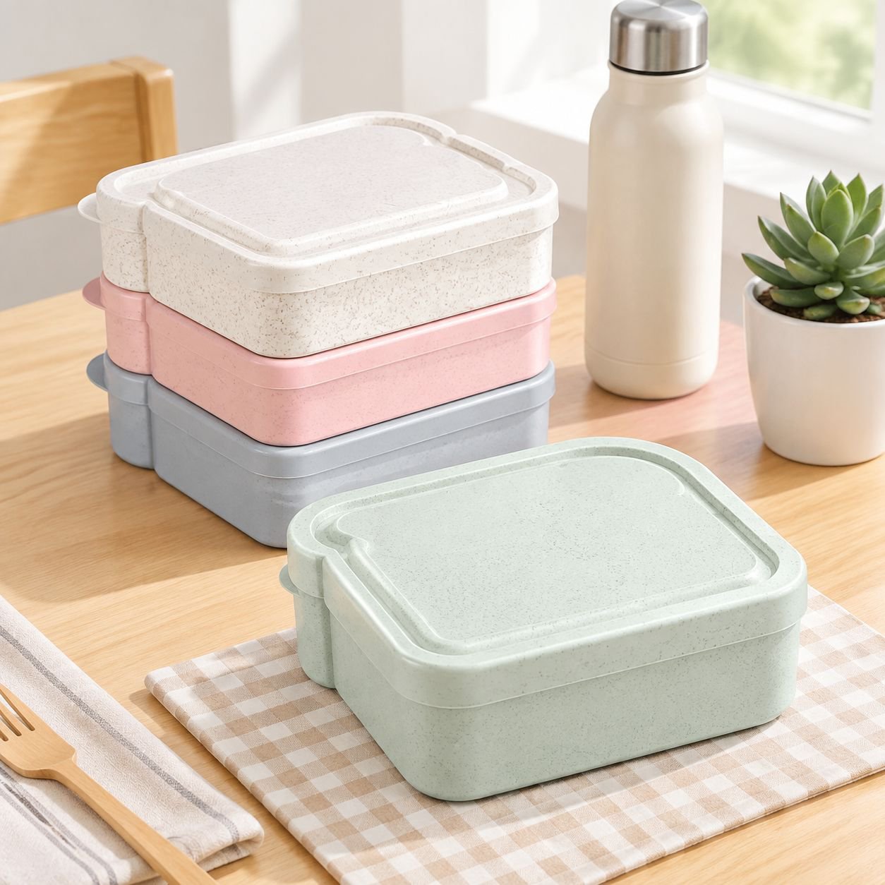 Sealed storage for freshness; portion ingredients without flavor transfer.