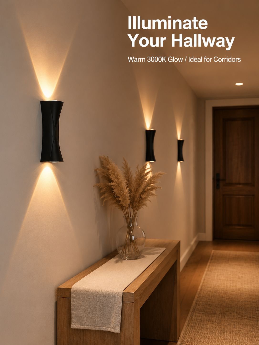 Double Head Black Wall Lamp